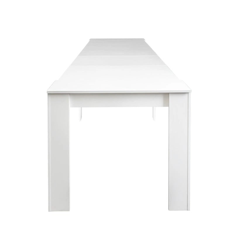 Consolle allungabile da tavolo da pranzo marrone/bianco – 10 posti a sedere