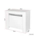 Consolle allungabile da tavolo da pranzo marrone/bianco – 10 posti a sedere