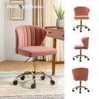 Sedia da ufficio senza braccioli Wingback in velluto multicolore, 1 persona