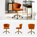 Sedia da ufficio senza braccioli Wingback in velluto multicolore, 1 persona
