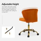 Sedia da ufficio senza braccioli Wingback in velluto multicolore, 1 persona