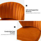 Sedia da ufficio senza braccioli Wingback in velluto multicolore, 1 persona