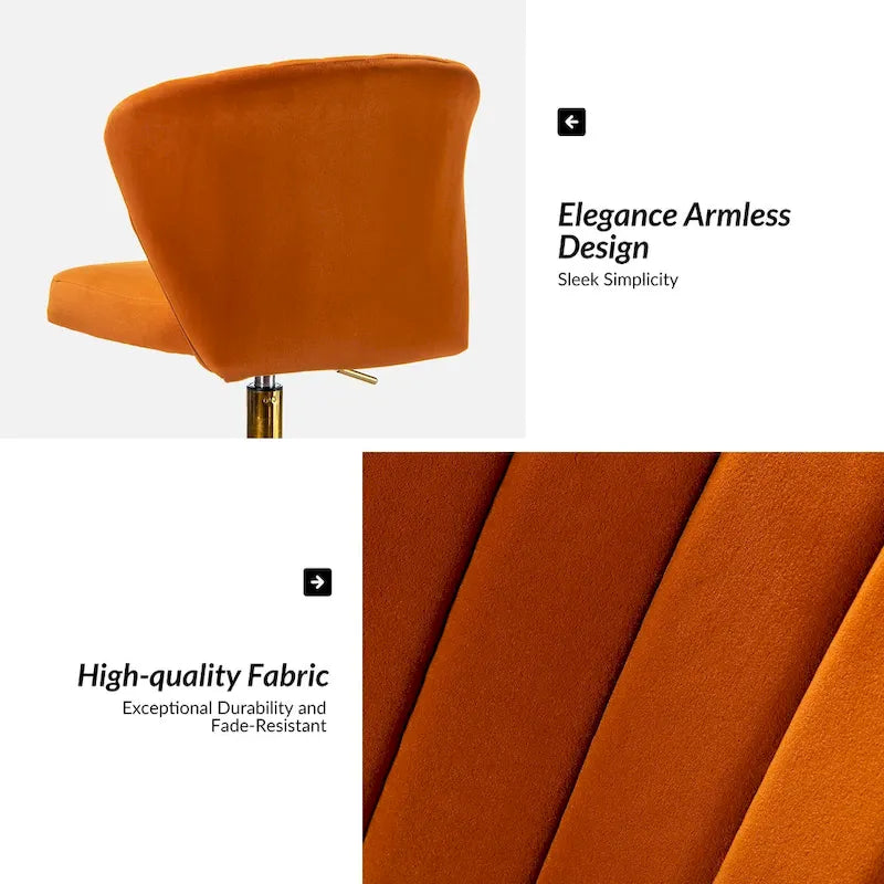 Sedia da ufficio senza braccioli Wingback in velluto multicolore, 1 persona