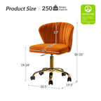 Sedia da ufficio senza braccioli Wingback in velluto multicolore, 1 persona