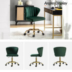 Sedia da ufficio senza braccioli Wingback in velluto multicolore, 1 persona