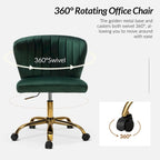 Sedia da ufficio senza braccioli Wingback in velluto multicolore, 1 persona