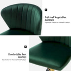 Sedia da ufficio senza braccioli Wingback in velluto multicolore, 1 persona
