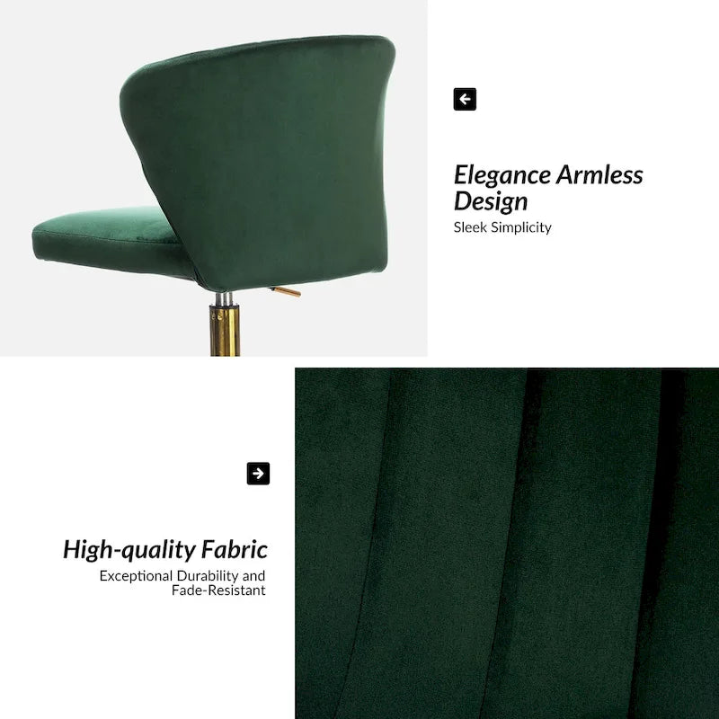 Sedia da ufficio senza braccioli Wingback in velluto multicolore, 1 persona