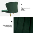 Sedia da ufficio senza braccioli Wingback in velluto multicolore, 1 persona
