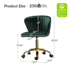 Sedia da ufficio senza braccioli Wingback in velluto multicolore, 1 persona