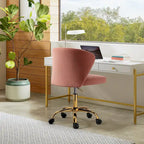 Sedia da ufficio senza braccioli Wingback in velluto multicolore, 1 persona