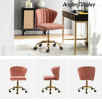 Sedia da ufficio senza braccioli Wingback in velluto multicolore, 1 persona