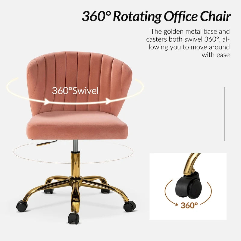 Sedia da ufficio senza braccioli Wingback in velluto multicolore, 1 persona