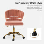 Sedia da ufficio senza braccioli Wingback in velluto multicolore, 1 persona