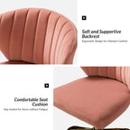 Sedia da ufficio senza braccioli Wingback in velluto multicolore, 1 persona