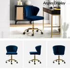 Sedia da ufficio senza braccioli Wingback in velluto multicolore, 1 persona