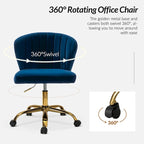 Sedia da ufficio senza braccioli Wingback in velluto multicolore, 1 persona