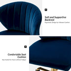 Sedia da ufficio senza braccioli Wingback in velluto multicolore, 1 persona