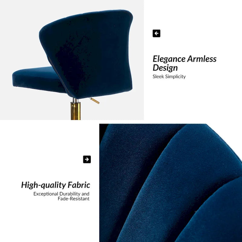 Sedia da ufficio senza braccioli Wingback in velluto multicolore, 1 persona