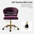 Sedia da ufficio senza braccioli Wingback in velluto multicolore, 1 persona