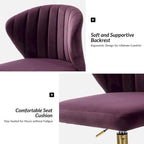Sedia da ufficio senza braccioli Wingback in velluto multicolore, 1 persona