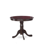 Tavolo da pranzo rotondo con piedistallo, colore nero e ciliegio/cappuccino, per 2-4 persone, 91x91 cm