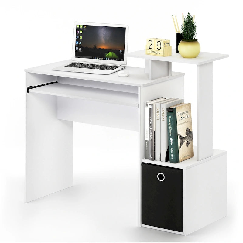 Scrivania da ufficio con contenitore – Nero / Noce scuro / Grigio / Bianco / Rovere / Pino ambrato