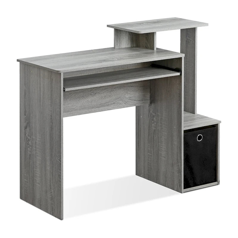 Scrivania da ufficio con contenitore – Nero / Noce scuro / Grigio / Bianco / Rovere / Pino ambrato