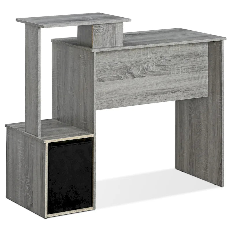 Scrivania da ufficio con contenitore – Nero / Noce scuro / Grigio / Bianco / Rovere / Pino ambrato