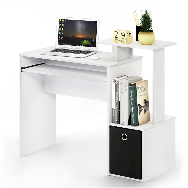 Scrivania da ufficio con contenitore – Nero / Noce scuro / Grigio / Bianco / Rovere / Pino ambrato
