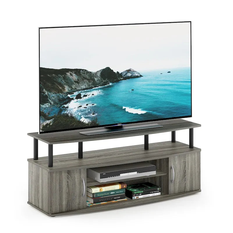 Mobile TV con ripiani aperti per TV fino a 55" – Colori multipli, assemblaggio da 2 persone