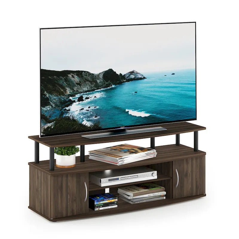 Mobile TV con ripiani aperti per TV fino a 55" – Colori multipli, assemblaggio da 2 persone