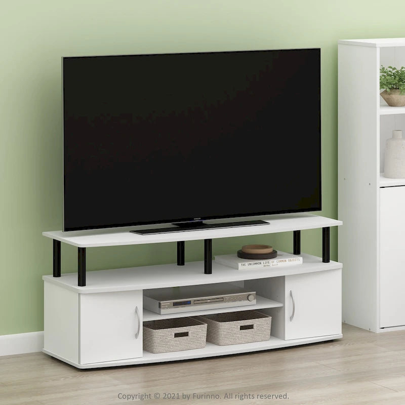 Mobile TV con ripiani aperti per TV fino a 55" – Colori multipli, assemblaggio da 2 persone