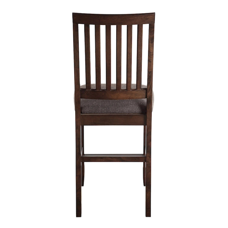 Set da pranzo in stile country, altezza bancone, colore espresso, 6 posti a sedere