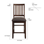 Set da pranzo in stile country, altezza bancone, colore espresso, 6 posti a sedere