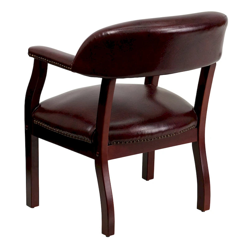 Sedia da Capitano rivestita in nero / blu / marrone – Stile tradizionale, 1 posto