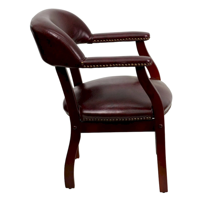 Sedia da Capitano rivestita in nero / blu / marrone – Stile tradizionale, 1 posto