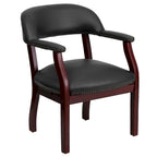 Sedia da Capitano rivestita in nero / blu / marrone – Stile tradizionale, 1 posto