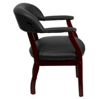 Sedia da Capitano rivestita in nero / blu / marrone – Stile tradizionale, 1 posto