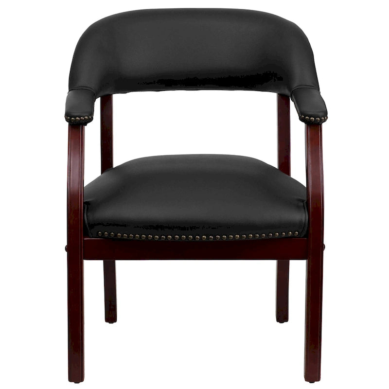 Sedia da Capitano rivestita in nero / blu / marrone – Stile tradizionale, 1 posto