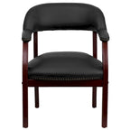 Sedia da Capitano rivestita in nero / blu / marrone – Stile tradizionale, 1 posto