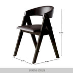 Sedia da pranzo nera a V, rivestita in PU, set da 4