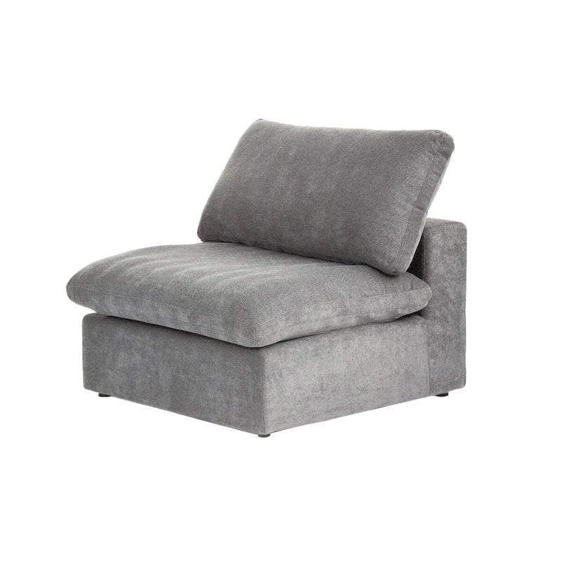 Divano componibile a L a 5 posti, grigio/cachi/nero/bianco