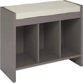 Panchina Contenitore Tortora/Avorio, Pino/Espresso con Cuscino – 1 Posto