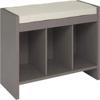 Panchina Contenitore Tortora/Avorio, Pino/Espresso con Cuscino – 1 Posto