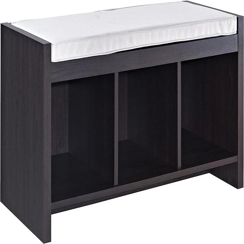 Panchina Contenitore Tortora/Avorio, Pino/Espresso con Cuscino – 1 Posto