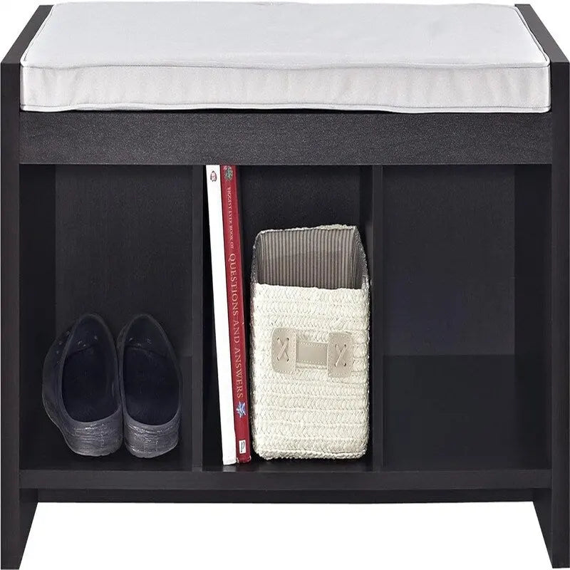 Panchina Contenitore Tortora/Avorio, Pino/Espresso con Cuscino – 1 Posto