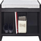 Panchina Contenitore Tortora/Avorio, Pino/Espresso con Cuscino – 1 Posto