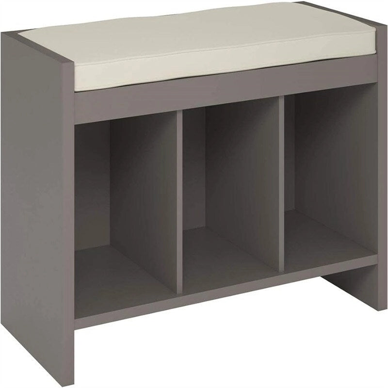 Panchina Contenitore Tortora/Avorio, Pino/Espresso con Cuscino – 1 Posto