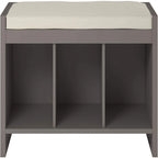 Panchina Contenitore Tortora/Avorio, Pino/Espresso con Cuscino – 1 Posto